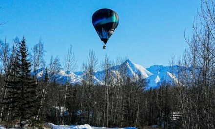 Yes, there really is a hot air balloon floating around Mat-Su